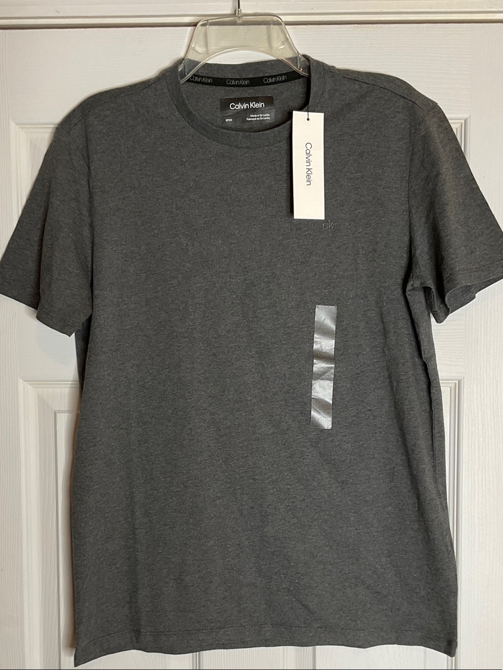 Calvin Klein Short-Sleeve Crew Neck T-Shirt - Charcoal